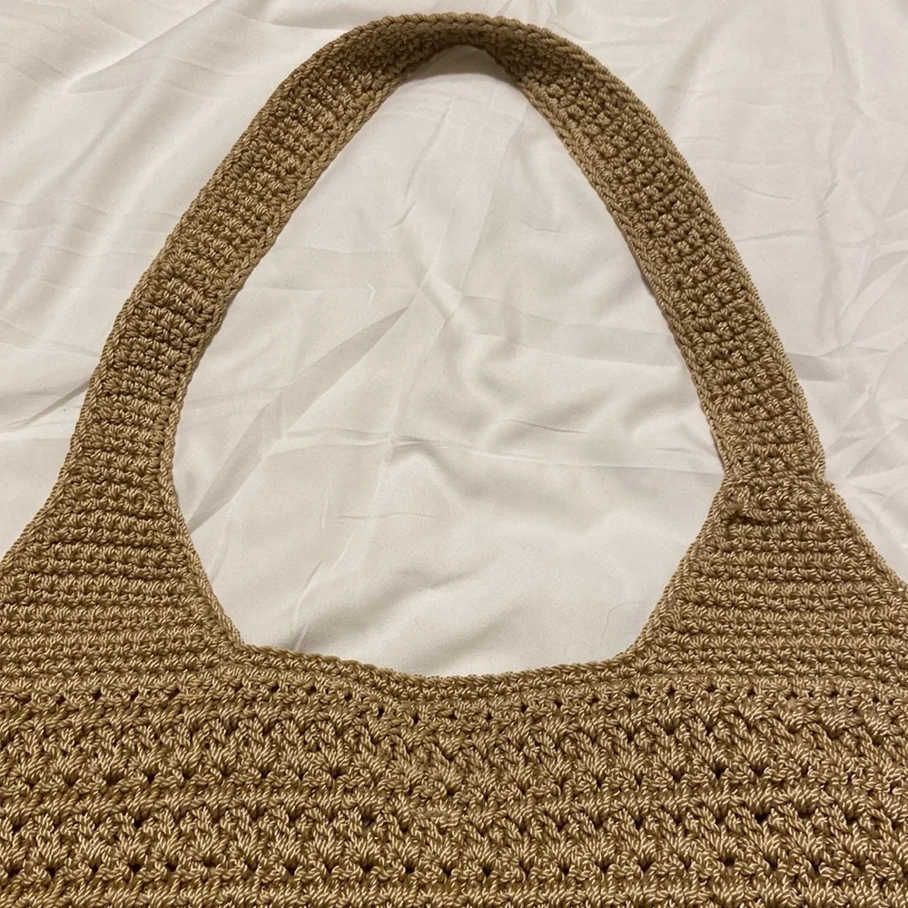 The Sak Crochet Tote with Pink Appliqué EC, perfect for Spring! - Picture 13 of 14